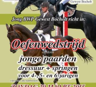 Oefenwedstrijd Jonge Paarden op 29 maart