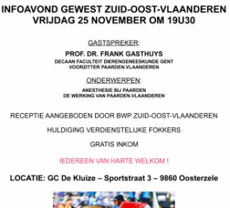 Vrijdag 25 november infoavond BWP Zuid-Oost-Vlaanderen