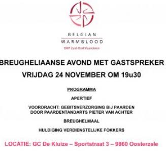 Breugheliaans avond BWP Zuid-Oost-Vlaanderen: inschrijven kan tot 19/11!